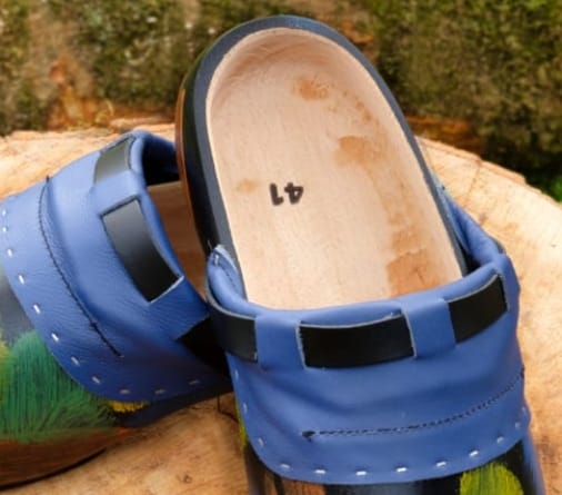 Sangle cuir bleu pale