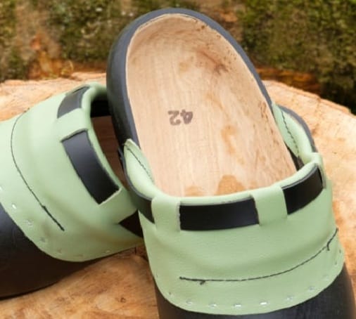 Sangle cuir verte pale